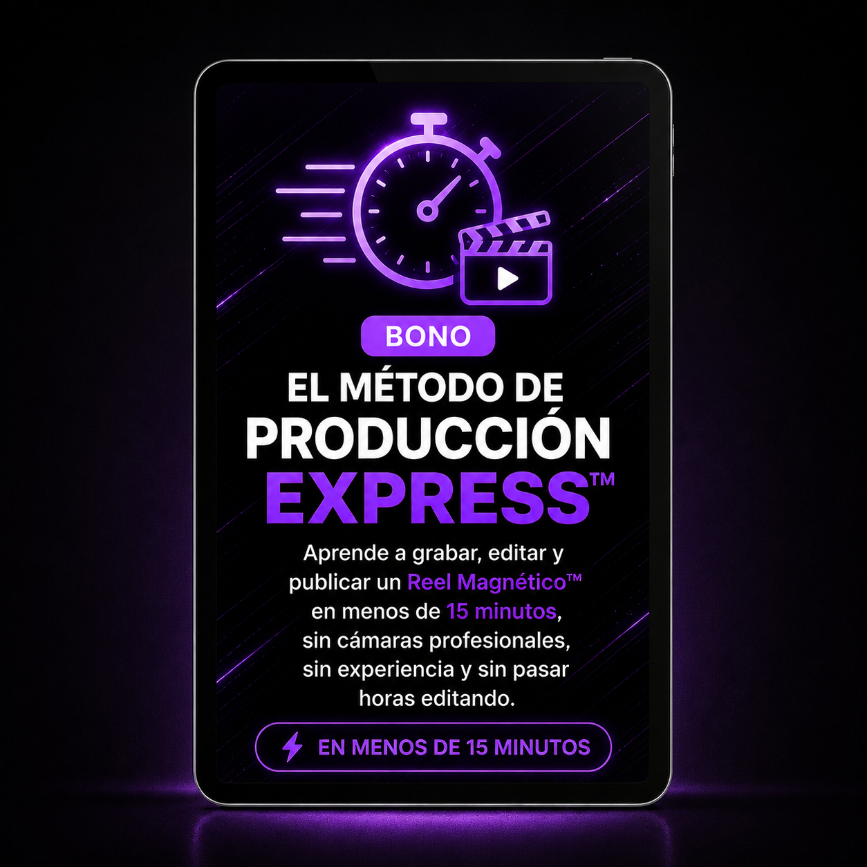 Mockup del Bonus #1: Cómo Grabarlo, Editarlo y Publicarlo en 10 Minutos Exactos